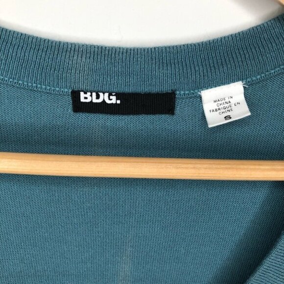 URBAN Outfitters  BDG Teal Button Up Grandpa Cardigan Size Small - Picture 3 of 6